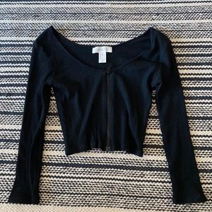 Zip crop top